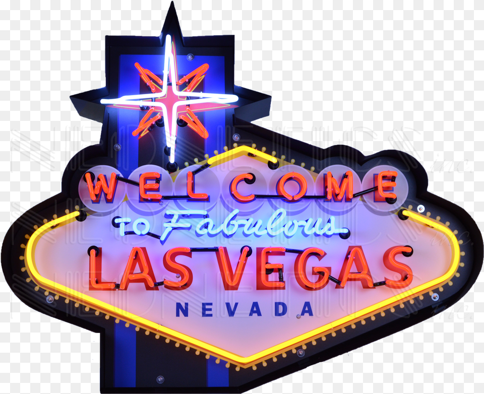 Welcome To Fabulous Las Vegas Neon Sign In Shaped Steel Neonetics Las Vegas Sign Free Png