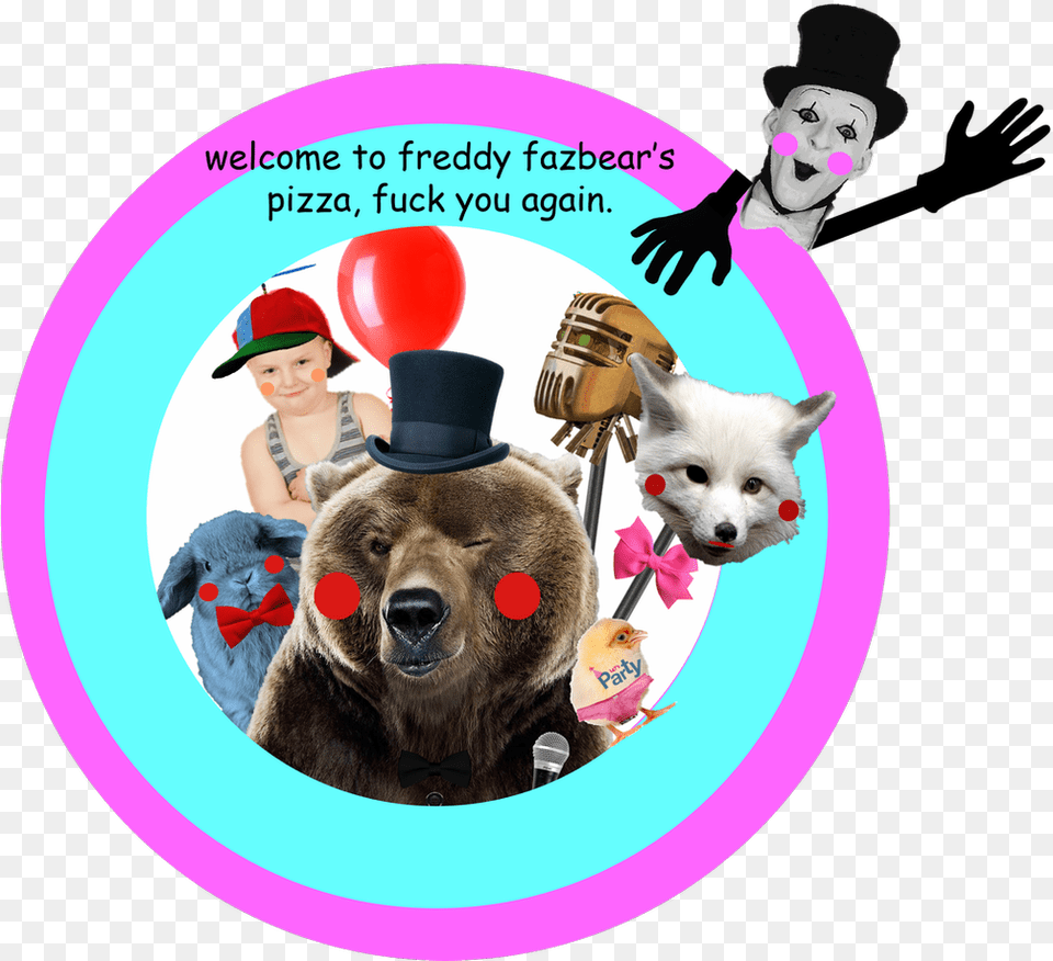 Welcome To Freddy Fazbears Pizza Fuck You, Photography, Person, Baby, Dog Free Transparent Png