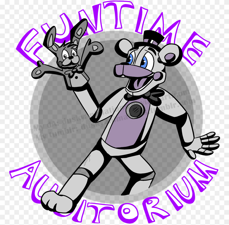 Welcome To Funtime Auditorium Dont Forget To Play Cartoon, Purple, Baby, Person, Book Free Transparent Png