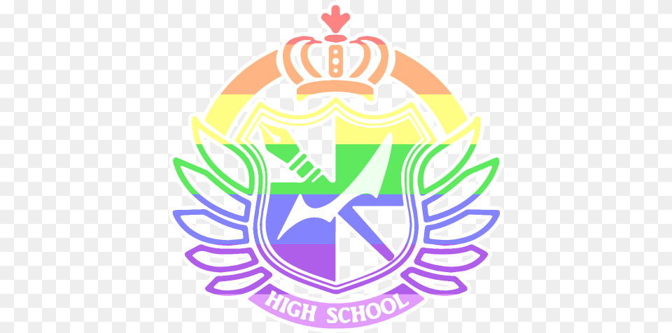 Welcome To Hope39s Peak Pride A Danganronpa Lgbt Headcanon Danganronpa, Emblem, Symbol, Logo, Ammunition Free Png