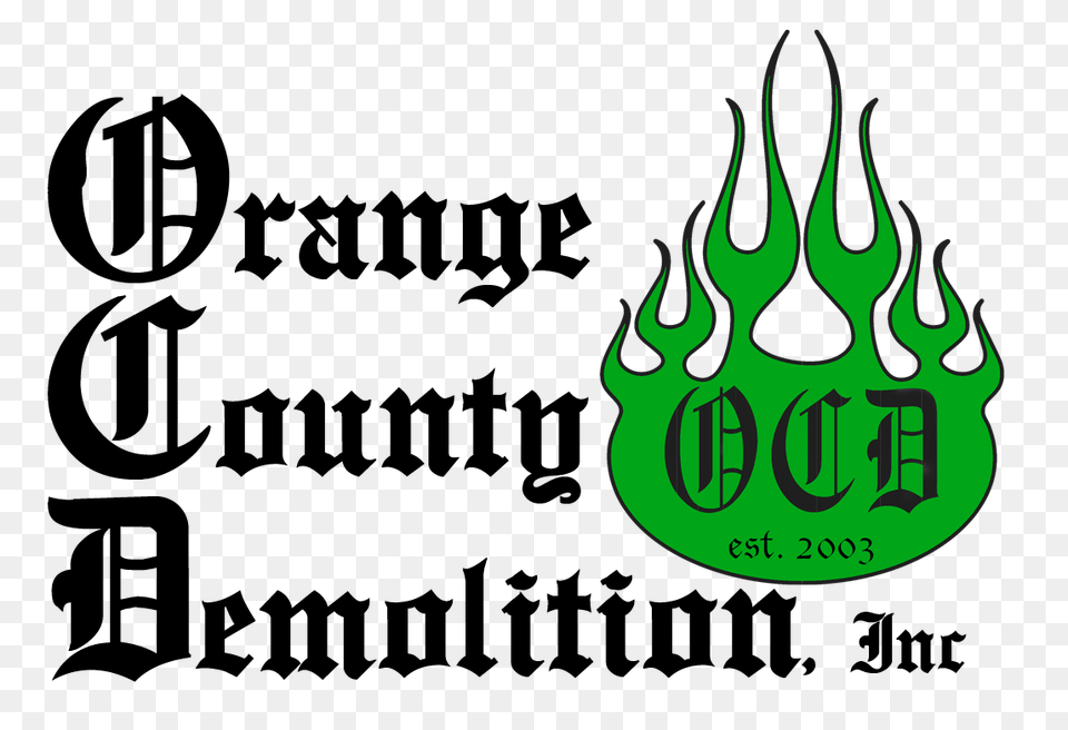 Welcome To Orange County Demolition Inc, Green, Logo Free Png