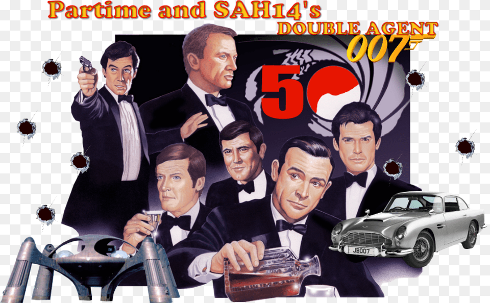 Welcome To Our James Bond 007 Contest Challenge Antique Car, Man, Adult, Advertisement, Male Free Transparent Png