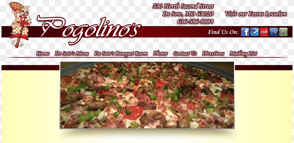 Welcome To Pogolino39s Pogolinos Desoto, Food, Pizza, Person, Advertisement Free Transparent Png