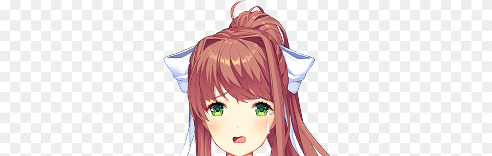 Welcome To Reddit Ddlc Monika Face, Publication, Book, Comics, Adult Free Png Download