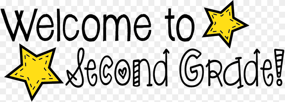 Welcome To Second Grade Clipart Welcome To Second Grade Banner, Star Symbol, Symbol, Text Png Image
