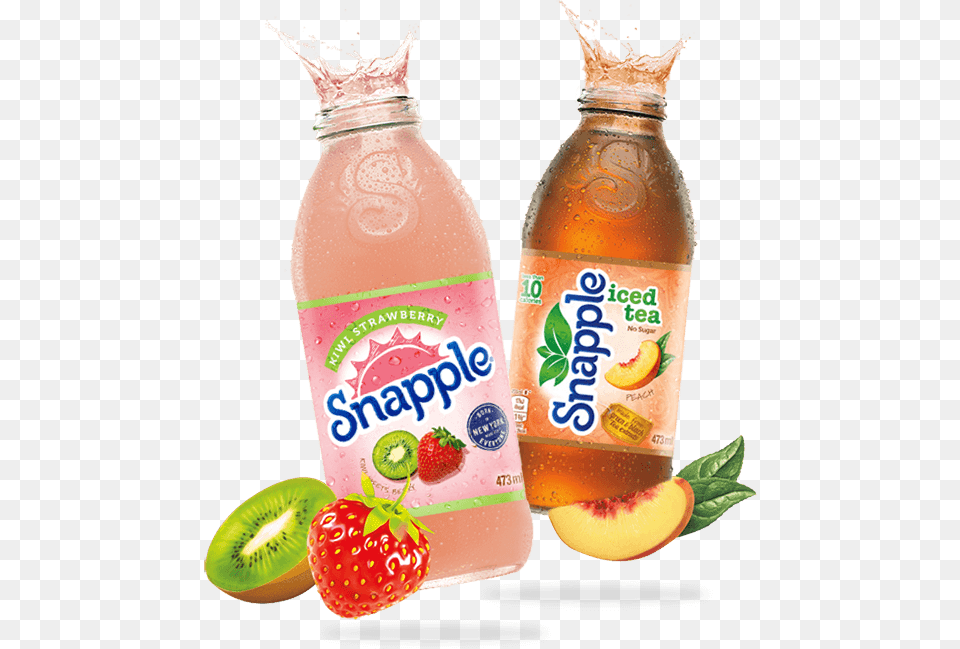Welcome To Snapple Eu Snapple Kiwi Strawberry 16 Fl Oz Glass Bottle, Beverage, Juice, Food, Ketchup Free Png