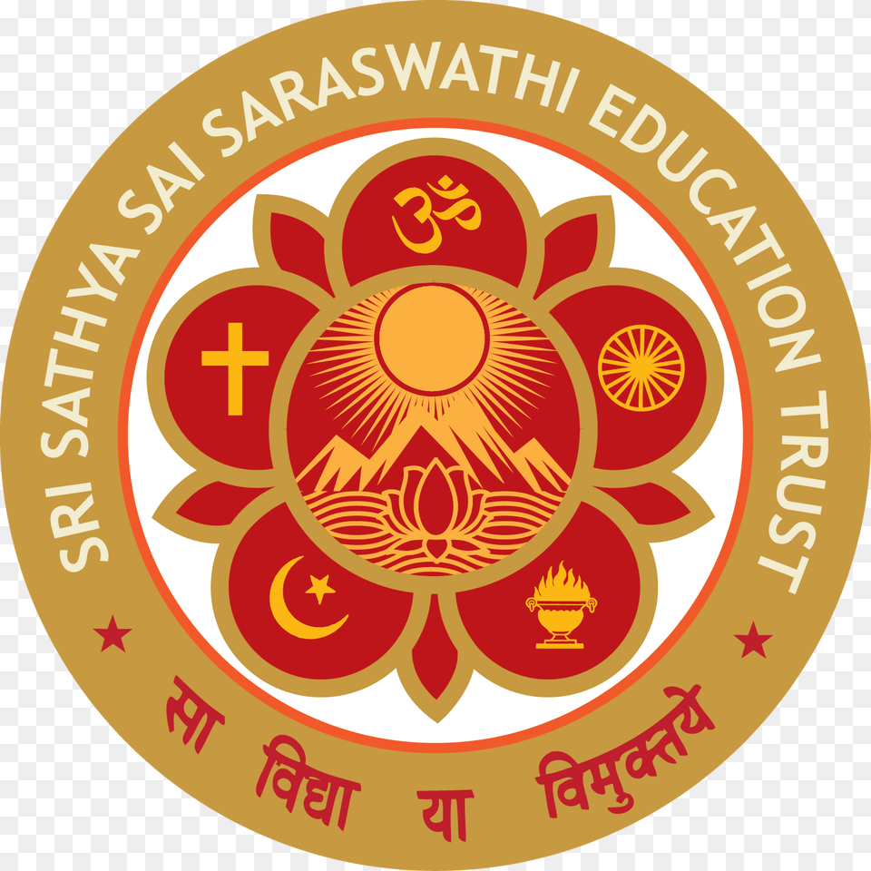 Welcome To Sri Sathya Sai Saraswathi Education Trust Satya Sai School Mandya, Badge, Logo, Symbol, Emblem Free Png Download