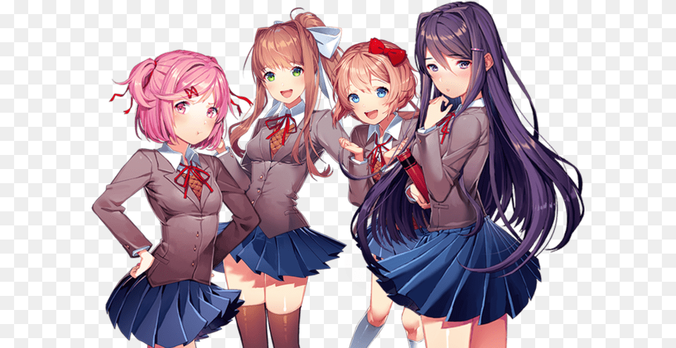 Welcome To The Ddlc Wiki The Doki Doki Literature Club Doki Doki Literature Club Cover, Adult, Publication, Person, Female Free Png