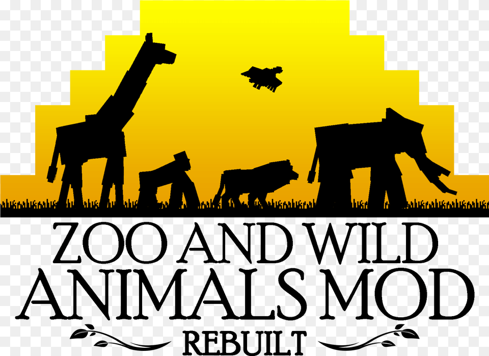 Welcome To The Official Wiki Of The Minecraft Mod Zoo Minecraft Zoo Animals Mod, Silhouette, Adult, Male, Man Free Transparent Png