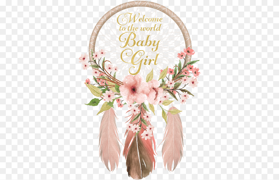 Welcome To The World Baby Girl Clipart Jpg Royalty Dream Catcher Baby Girl, Art, Pattern, Graphics, Flower Bouquet Free Png