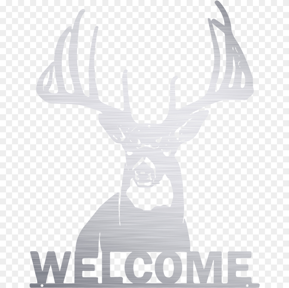 Welcome Whitetail Buck Metal Sign Elk, Animal, Mammal, Wildlife, Deer Free Png Download