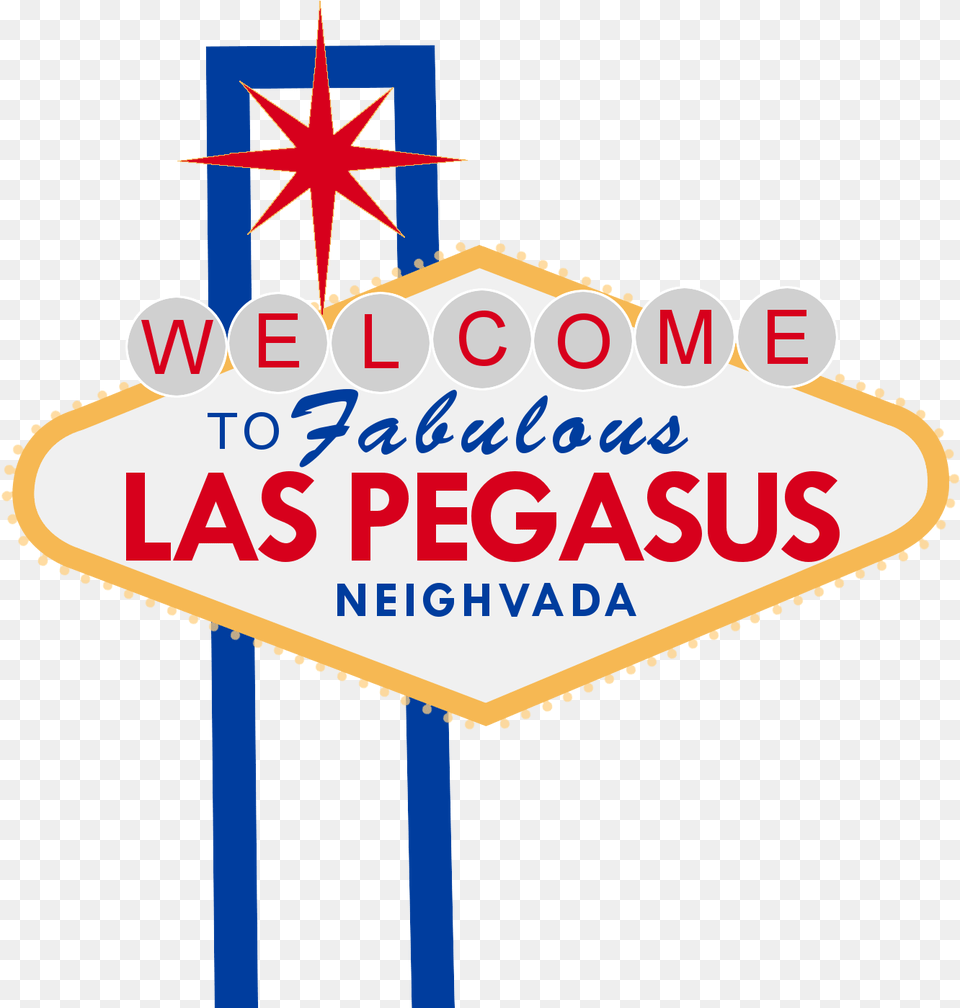 Welcomxe To Fabulous Las Pegasus Neighvada Las Vegas Illustration, Symbol, Logo Png