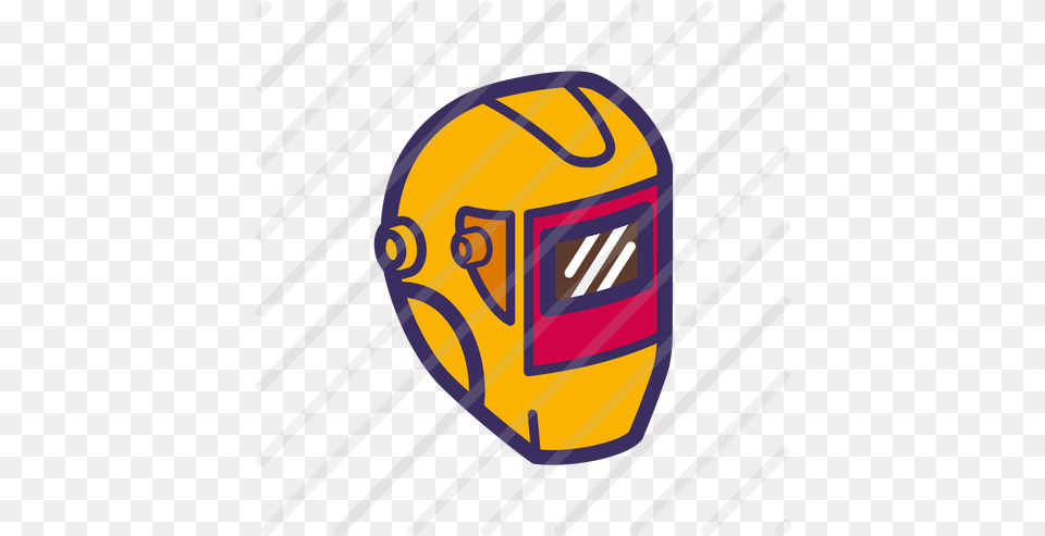 Welder Welding Icon Football Face Mask, Crash Helmet, Helmet, Device, Grass Png