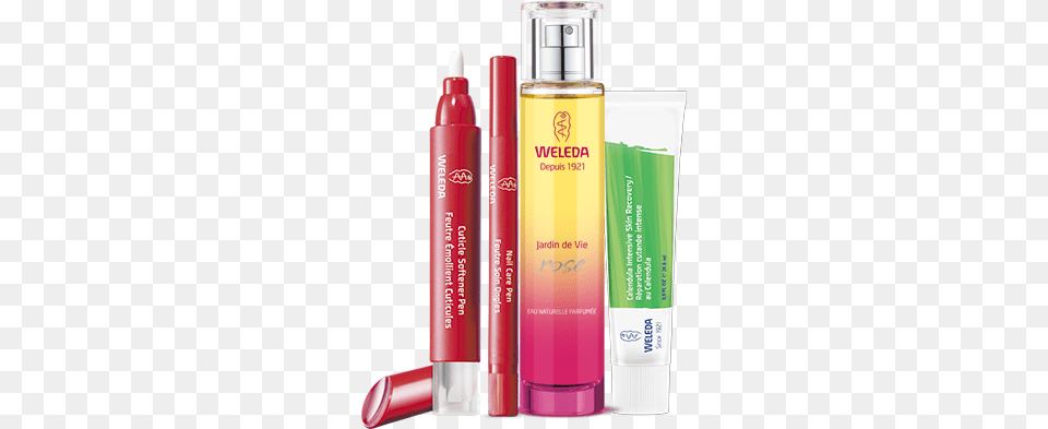 Weleda Jardin De Vie Rose, Bottle, Cosmetics, Lipstick, Perfume Png