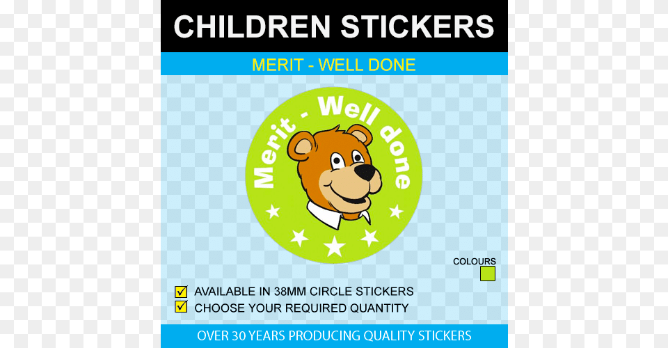 Well Done Children39s Stickers Special Offer Stickers, Advertisement, Poster, Animal, Bear Free Transparent Png