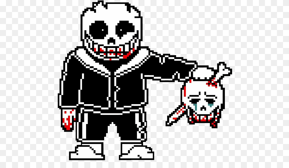 Well This Image Was From Undertale Insanity Sans Pixel Art, Stencil, Qr Code Png