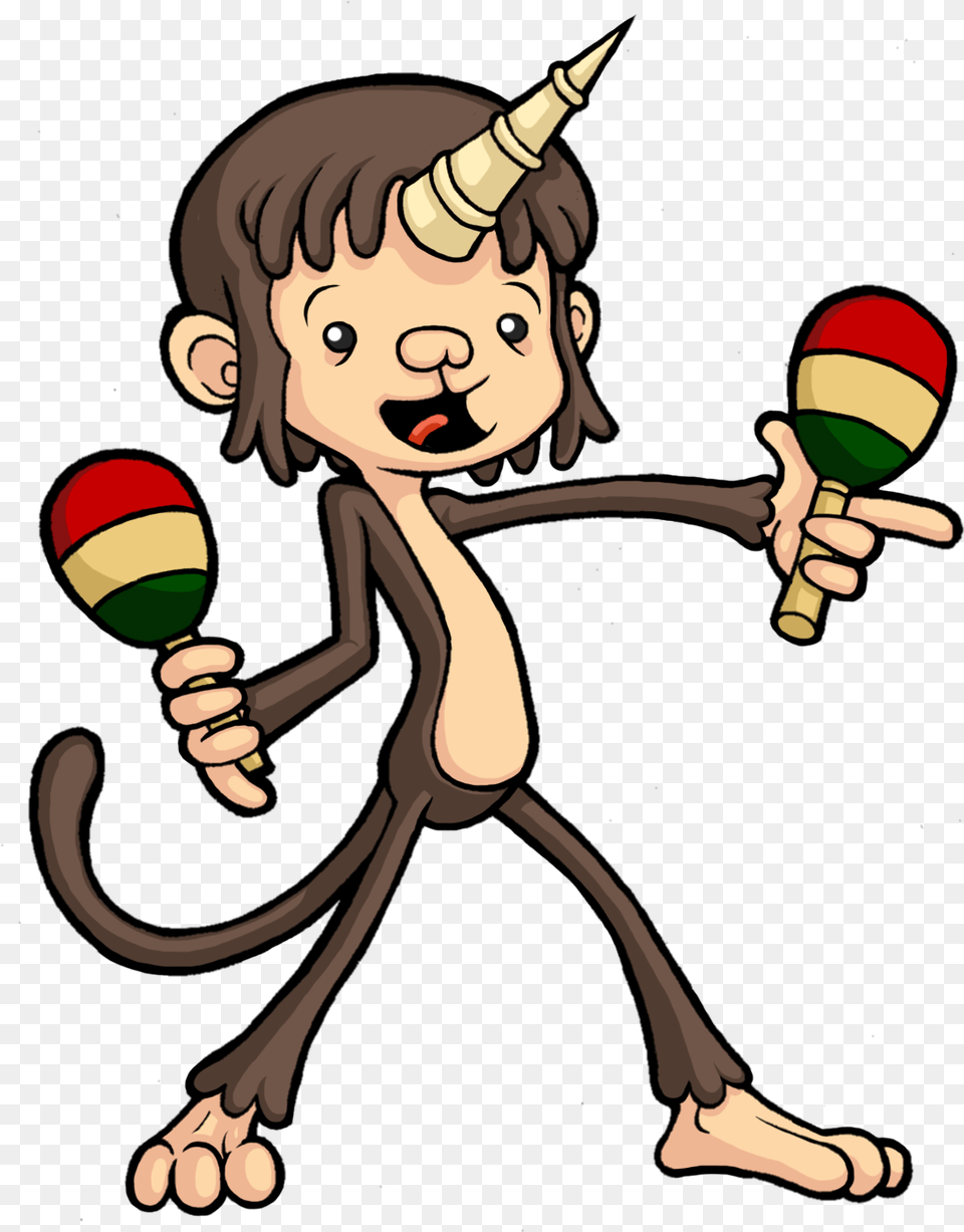 Well This Is A Monkey With Maracas Maraca Monkey, Person, Face, Head, Baby Png