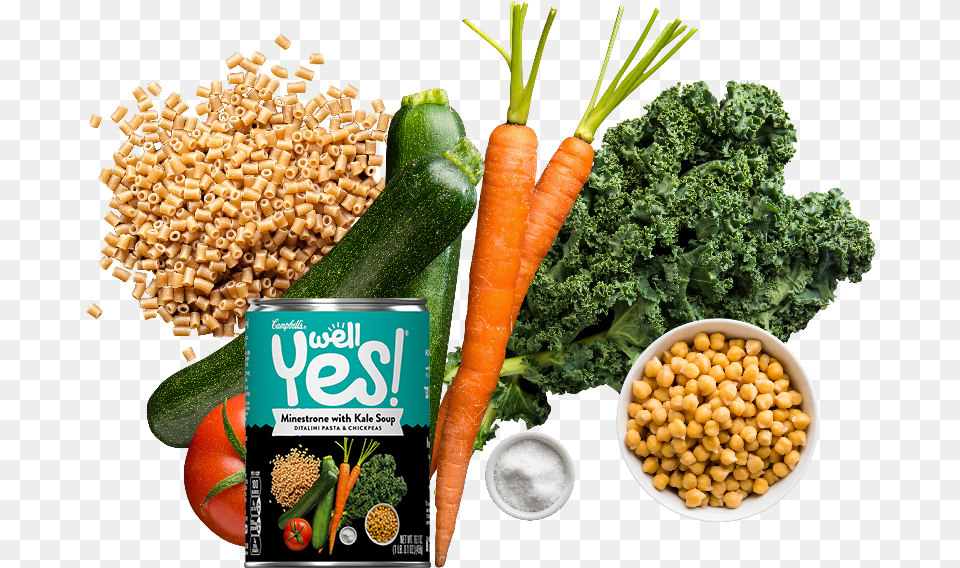 Well Yes Minestrone With Kale Soup Natural Foods, Food, Produce, Can, Tin Png