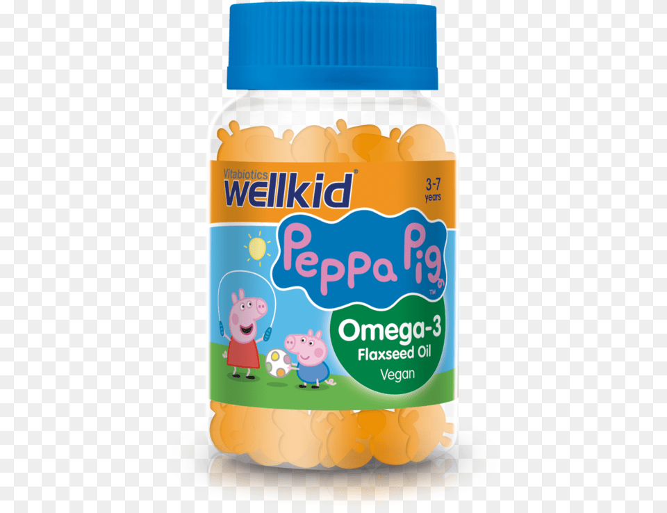 Wellkid Peppa Pig Omega 3 Vitabiotics Peppa Pig Pro Tummy, Jar, Food, Ketchup Png Image