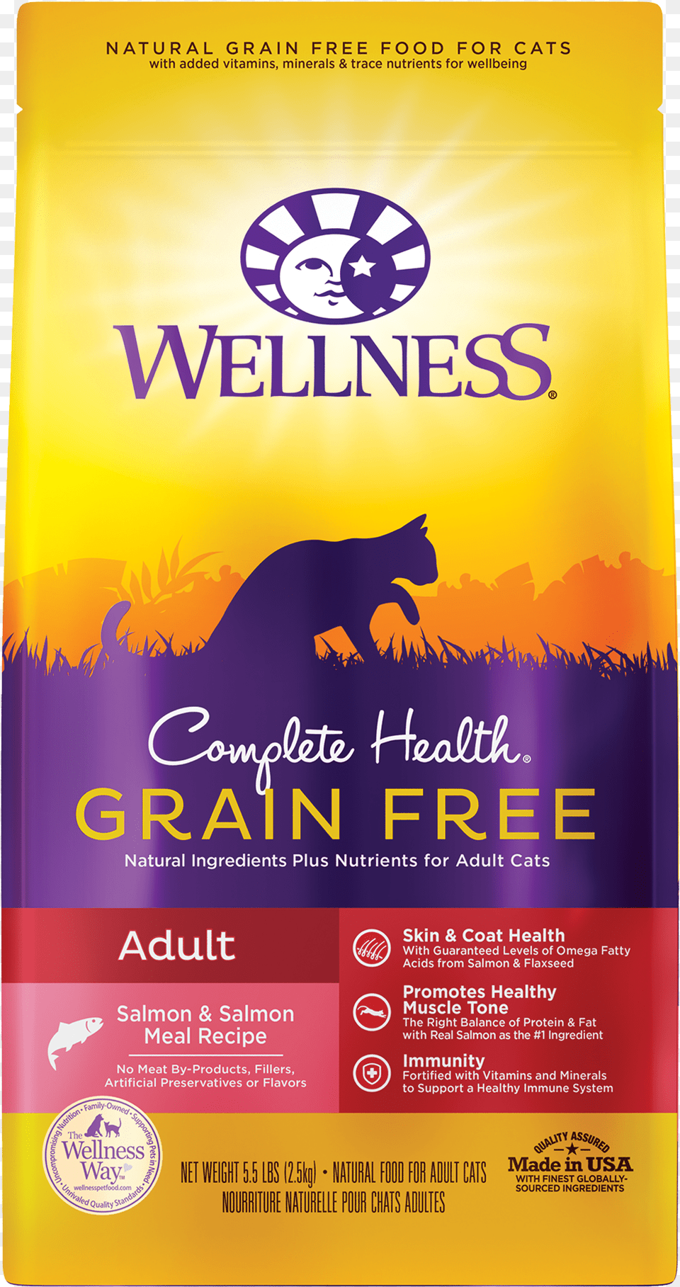 Wellness Complete Health Grain Free Adult Salmon Amp Wellness Grain Free Cat Food, Advertisement, Poster, Machine, Wheel Png Image