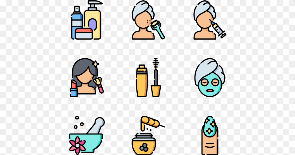 Wellness Icons Hairdressing Makeup Icon Color, Person, Baby, Head, Face Free Png