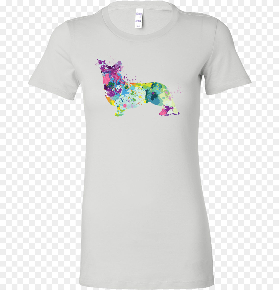 Welsh Corgi Cardigan In Watercolor Women39s O Neck Raynboutiqueapparel Border Terrier T Shirt Tshirt Tee, Clothing, T-shirt, Stain Free Png