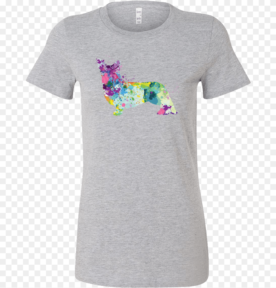 Welsh Corgi Cardigan In Watercolor Women39s O Neck Us Shirt, Clothing, T-shirt, Stain Free Png