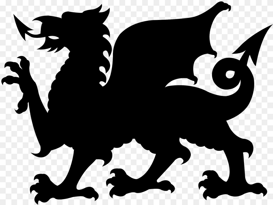 Welsh Dragon Silhouette, Animal, Bear, Mammal, Wildlife Png