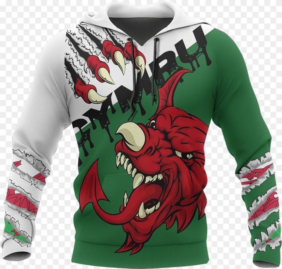 Welsh Dragon Special Hoodie Nvd1058 Welsh Dragon Hoodies, Clothing, Sweatshirt, Knitwear, Sweater Free Png Download