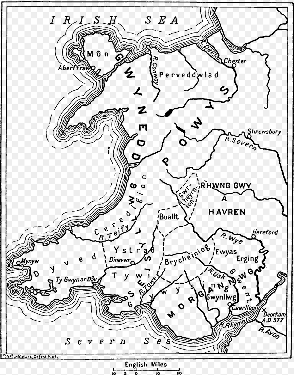 Welsh Medieval Law Map Wales, Gray Png Image