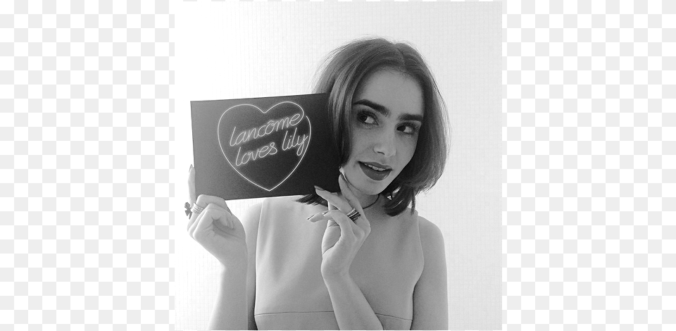 Were With Lilyjcollins Getting Excited About Our Girl, Woman, Portrait, Photography, Person Png