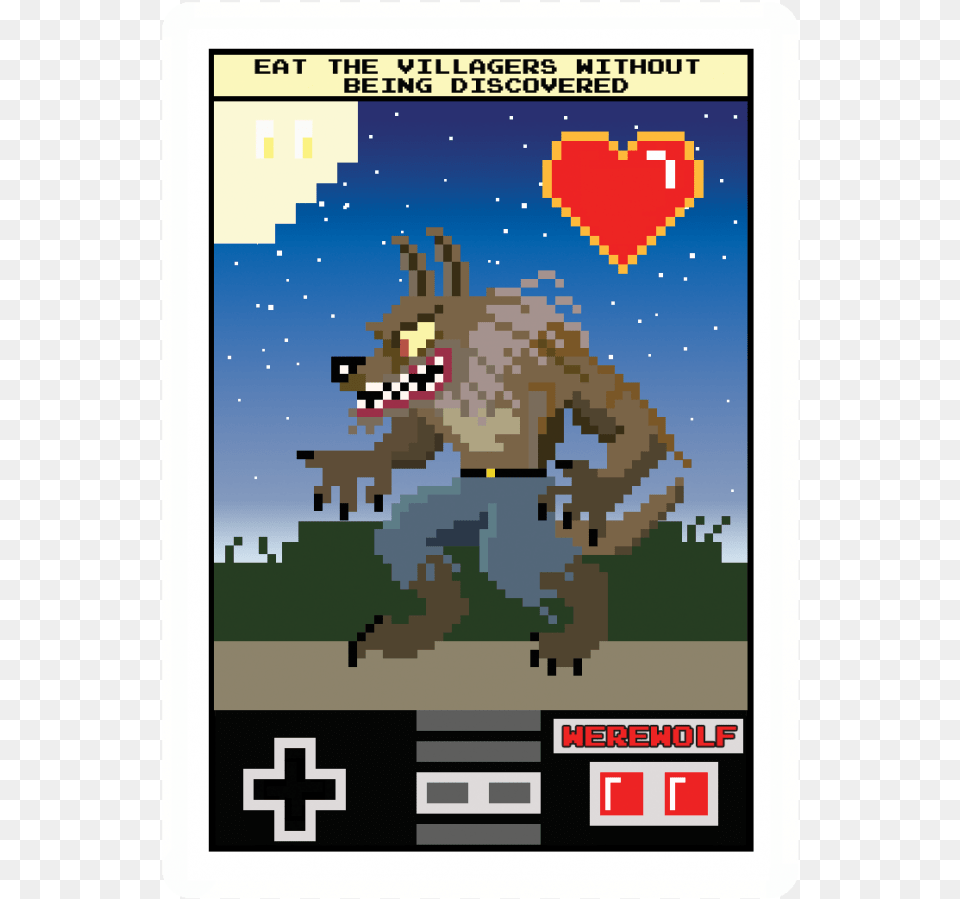 Werewolf 8 Bit Game Png Image