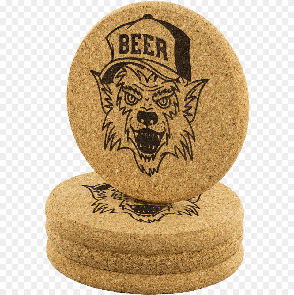 Werewolf Beer Hat Round Cork Coasters Coasters Illustration Png Image