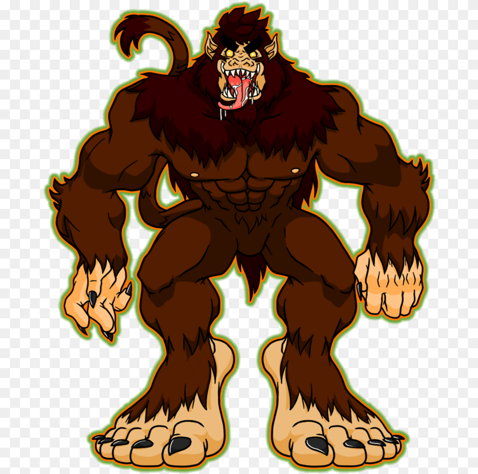 Werewolf Bigfoot By Catchshiro, Animal, Ape, Mammal, Wildlife Free Png