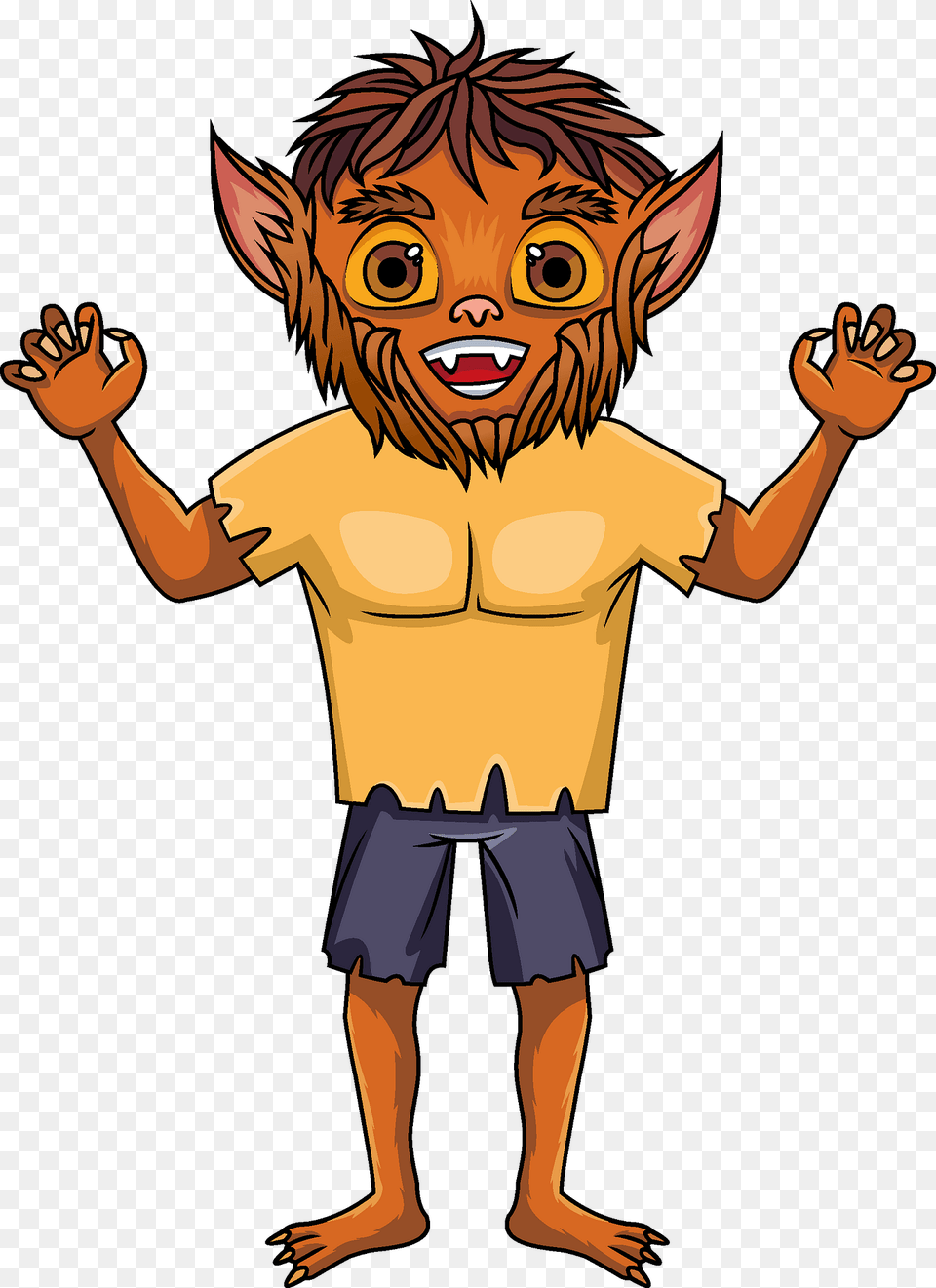 Werewolf Clipart, Shorts, Clothing, Person, Book Free Png