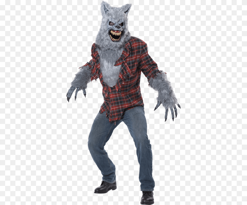 Werewolf Spirit Halloween Wolf Costume, Clothing, Pants, Person, Electronics Png Image