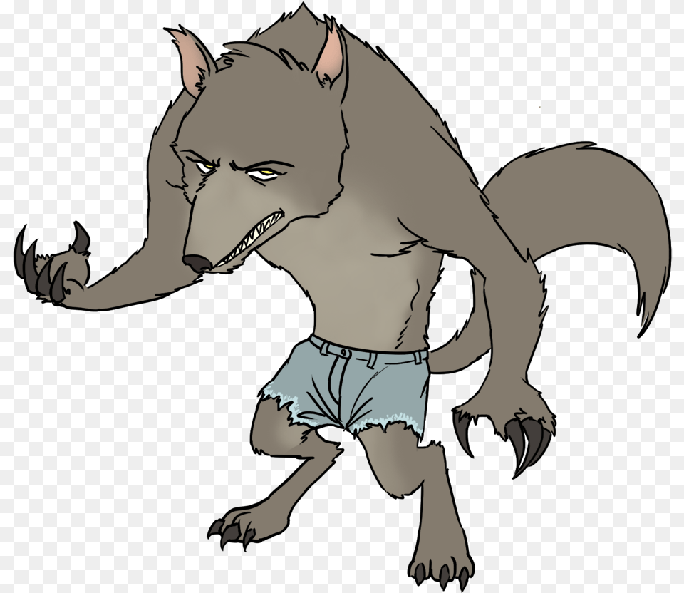 Werewolf Transparent Background Werewolf Cartoon, Clothing, Shorts, Baby, Person Free Png Download
