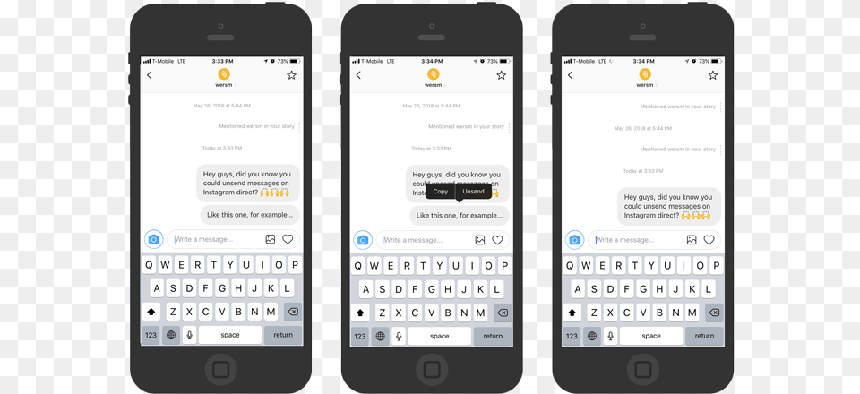 Wersm Instagram Unsend Messages Iphone, Electronics, Mobile Phone, Phone, Text Free Transparent Png