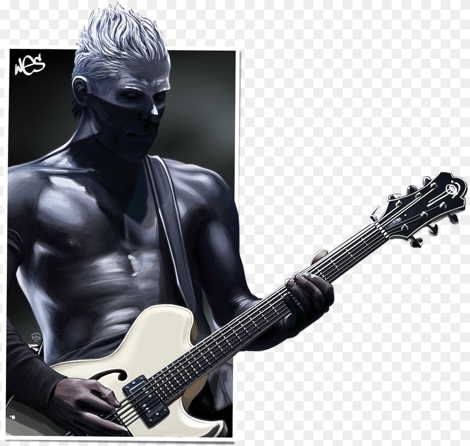 Wes Borland Black Face, Guitar, Musical Instrument, Adult, Male Free Png Download