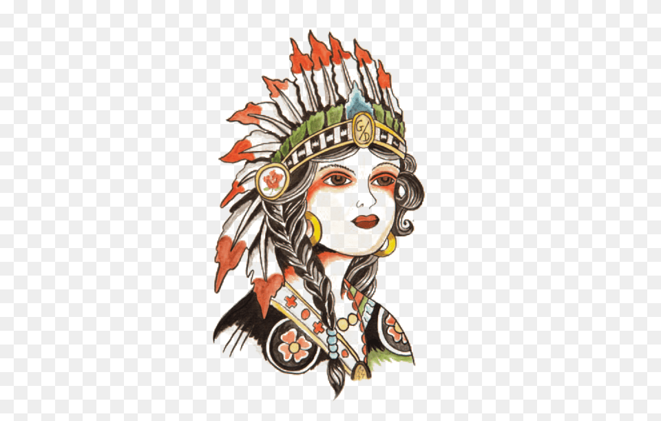 Wes Lang39s Indian Girl Grateful Dead 3 16 90 Picssr, Person, Head, Face, Art Free Png Download