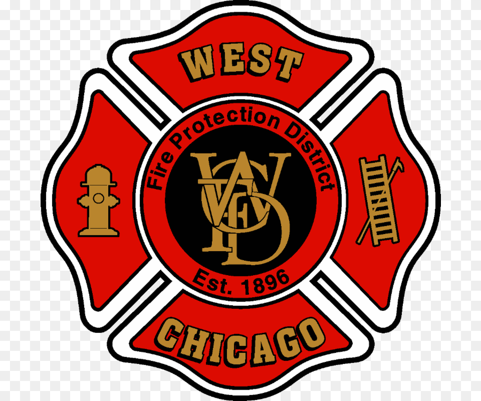 West Chicago Fire Department Logo, Emblem, Symbol, Food, Ketchup Free Png Download
