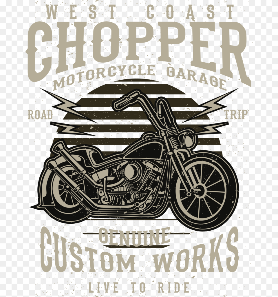 West Coast Choppers Motorcycle Chopper Printable Black And White Halloween, Advertisement, Machine, Poster, Spoke Free Transparent Png
