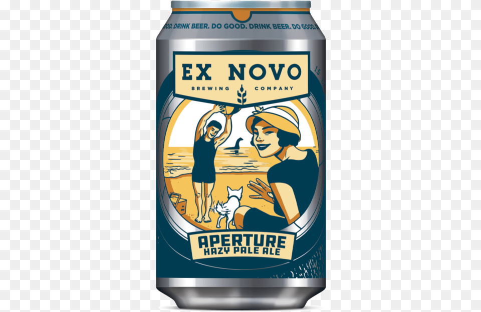West Coast Ex Novo Brewing Co Ex Novo Aperture Hazy Pale, Alcohol, Beer, Beverage, Lager Png Image