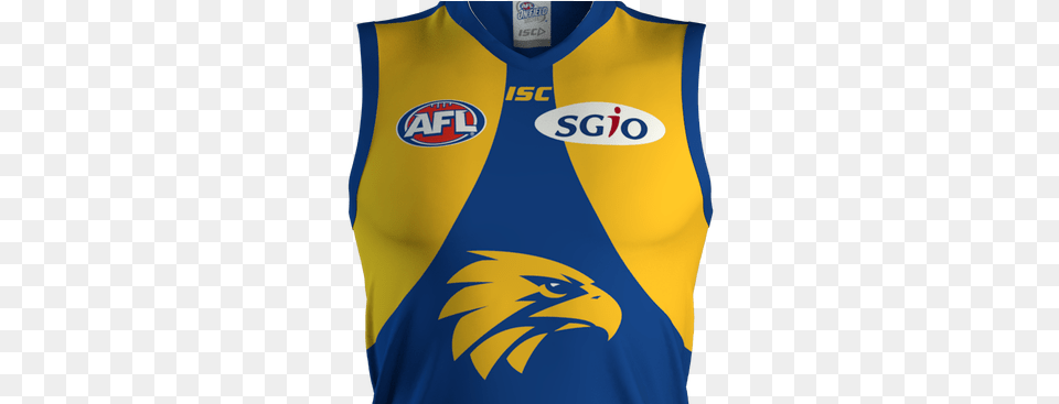 West Coast39s New Primary Jumper West Coast Eagles Guernsey, Clothing, Shirt, Jersey, Person Free Transparent Png