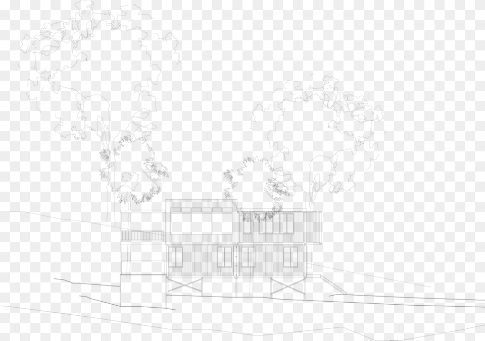 West Elevation, Gray Png