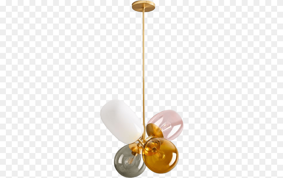 West Elm Balloon Glass Chandelier, Appliance, Ceiling Fan, Device, Electrical Device Free Png