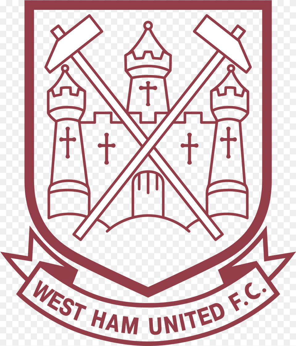West Ham Old Logo West Ham United Line Logo, Emblem, Symbol, Dynamite, Weapon Free Png Download