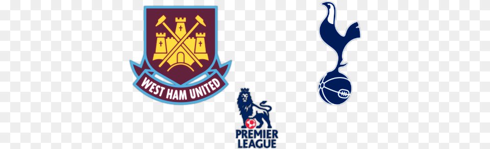 West Ham United V Tottenham Hotspur West Ham United Tottenham Hotspur, Logo, Emblem, Symbol Free Transparent Png