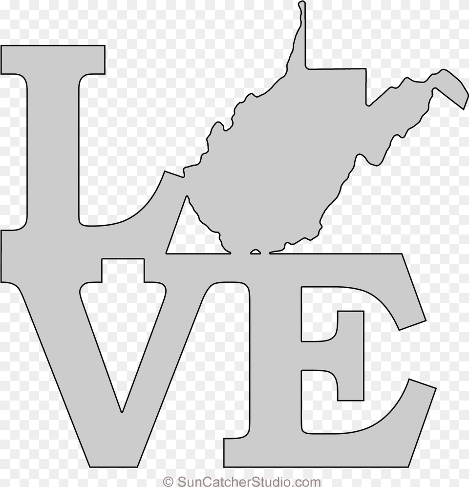 West Virginia Love Map Outline Scroll Saw Pattern Shape Scroll Saw Love Pattern, Stencil, Pottery, Cookware, Pot Png