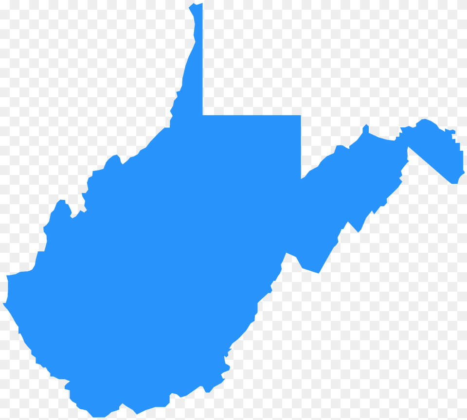 West Virginia Map Silhouette, Chart, Plot, Land, Nature Png